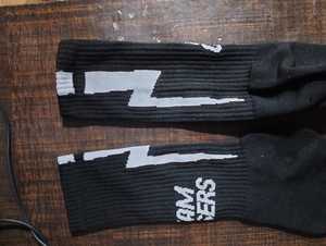 HUSKY custom sports Knee <b>Socks</b> Men's Geometric Print Breathable Sports <b>Socks</b> Summer Knitted Spandex <b>Polyester</b> sportswear <b>sock</b> - Product Image 3