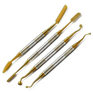 Kit de 4 Piezas de Instrumentos Quirúrgicos Dentales de Acero Inoxidable con Recubrimiento de Plasma Dorado, Reutilizables, para Implantes PRF - Product Image 6
