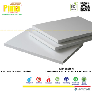 Custom-cut PVC WPC Foam Board <b>Sheet</b> 10mm <b>Thickness</b> 0.6 G/cm3 Density White Color Fireproof Cladding Kitchen Cabinets Door Pima - Product Image 5