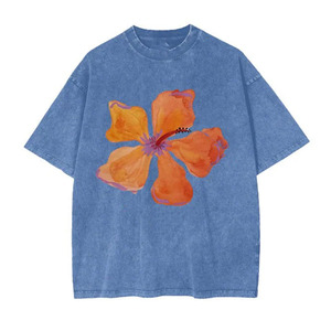 Camiseta de algodón extragrande con lavado ácido vintage, de peso pesado, lisa, para marca privada - Product Image 1