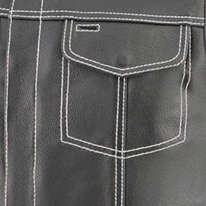 Best Quality Stylish Men's <b>Leather</b> <b>Vest</b>-Eco-Friendly Quick Dry Breathable Winter Outerwear OEM Service Casual Style - Product Image 5