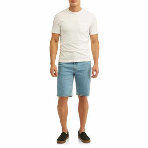 Service OEM Shorts en jean pour hommes, grandes tailles, style décontracté, coupe slim, délavé à l'acide, 100% coton, respirant, style tendance - Product Image 2