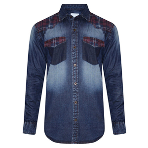 Camisas de mezclilla de moda, de alta calidad, con colores personalizados, de manga larga, estilo vintage, transpirables, para hombre, recién llegadas. - Product Image 2
