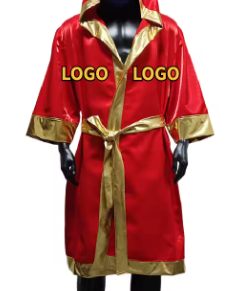HAWK SPORTS INDUSTRIES HW-BR-001 Robe de boxe à capuche en satin, robe d'entraînement confortable, durable, respirante en polyester, MMA Muay Thai - Product Image 6