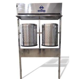 Contenedor de Basura Doble Cilíndrico de Acero Inoxidable 2026, Cubo de Reciclaje Independiente para Interiores y Exteriores, Diseño Moderno y de Lujo - Product Image 1
