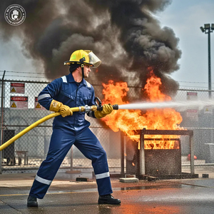 ชุดคลุมทำงานนิรภัย TAGCO SAFETY สีกรมท่าสำหรับผู้ชาย ผ้า Nomex สะท้อนแสง พร้อมแถบสะท้อนแสงสำหรับงานอุตสาหกรรม - Product Image 4