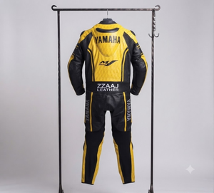 ชุดจั๊มสูทหนังวัว/หนังจิงโจ้ MotoCP Ramaha Racing พร้อมระบบป้องกันขั้นสูงสำหรับสนามแข่งและถนน ตัดเย็บตามสั่ง - Product Image 2
