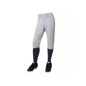 Tenue de baseball adulte sublimée, maillot rayé blanc, bleu, vert à col en V avec pantalon gris en polyester anti-humidité - Product Image 3
