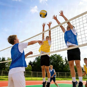 Maillots d'entraînement légers en mesh pour enfants Team Pinnies – Respirants pour le basketball, le football, le volley-ball - Product Image 6