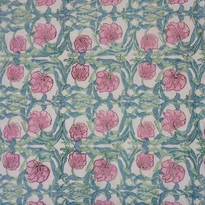 Tela de popelina con estampado floral, rollo de tela de 5 yardas, tela de voile de algodón estampada a mano, 60% algodón tejido, 44 pulgadas, textil para el hogar - Product Image 3