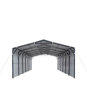Carport in Alluminio 20FT X 30FT con Pareti Laterali Chiuse 10FT, 600 Piedi Quadrati, Pannelli Corrugati 27 GA TMG MSC2030F per Uso in Parchi - Product Image 2