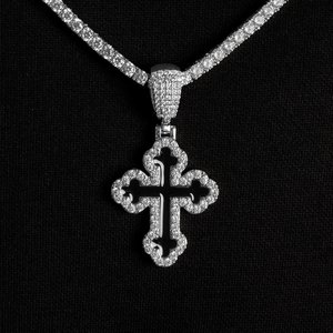 Pendentif en diamant de laboratoire pour homme, chaîne plaquée rhodium, or rose, or blanc, argent, bijoux fins élégants de style hip-hop, cadeau - Product Image 2