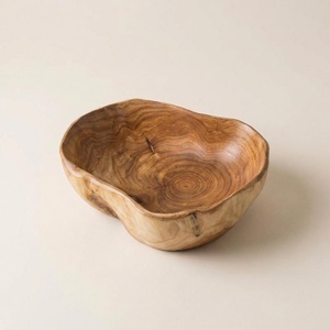 Tazón de madera para servir hecho a mano, tazón de madera para servir de calidad de exportación, tazón de madera artesanal para servir de exportación, producto de madera de marca privada - Product Image 6