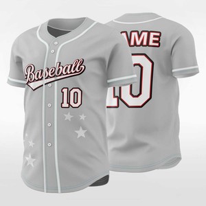Maillot de baseball respirant en maille Birdseye sublimé, design personnalisé, entièrement boutonné, tenue d'équipe pour les sports de performance - Product Image 1