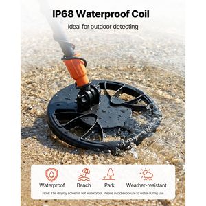 Rilevatore di Metalli Professionale ad Alta Precisione IP68 Impermeabile per Adulti, Rilevatore d'Oro con Bobina di Ricerca e Display, Accessori per la Caccia - Product Image 6