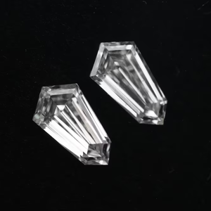 Par de Diamantes Cultivados en Laboratorio con Corte Escudo de 2ct, Claridad VS, Color E, Corte Excelente, Diamantes Sueltos para Pendientes - Product Image 1