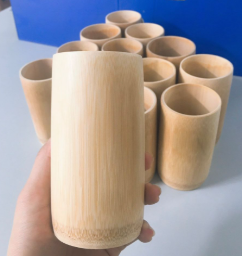 Blue Lotus Eco-Friendly <b>Bamboo</b> <b>Cup</b> Cylinder Vintage Design Reusable Tumbler 250-500ml for Business Gifts Party <b>Travel</b> & Camping - Product Image 3