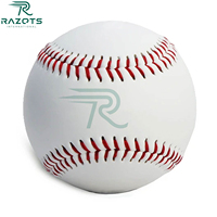 Razorts International BB004 - Bate de Béisbol/Sóftbol Personalizado con Logotipo Impreso, de Cuero de Grano Entero, Hecho a Mano, Ligero y Flexible para Adultos