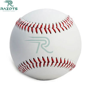 Razorts International BB004 Custom Printed Logo Full Grain Leather Handmade Lightweight <b>Baseball</b>/Softball Training <b>Balls</b> Cork - Product Image 5