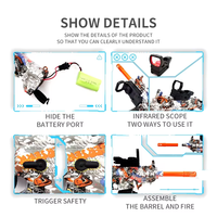 Pistolet jouet électrique haute vitesse ToyHome M4A1 avec chargeur tambour, mini pistolet jouet à billes M4 pour enfants