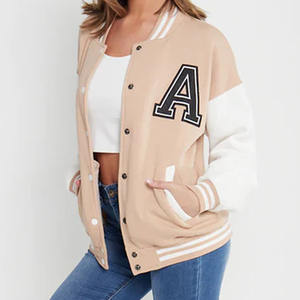 Chaqueta Varsity de Lona para Mujer, Elegante, Estampada, en Todos los Colores, Diseño Moderno, Impermeable, Resistente al Viento, Transpirable y de Secado Rápido - Product Image 1