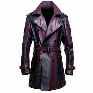 Wholesale Fashion Design <b>Men's</b> Autumn Winter Oversized PU Leather Biker <b>Jacket</b> Coats - Product Image 2