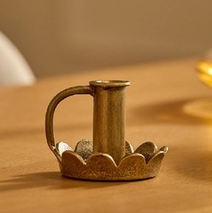 <b>Black</b> Iron <b>Candlestick</b> Holder with Flameless LED Candle for Home Decoration - Product Image 3