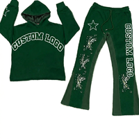 Ensemble survêtement homme grande taille personnalisé imprimé, sweat à capuche épais en molleton de coton et pantalon de survêtement ample, style streetwear hiver