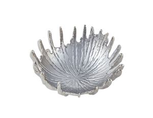 ชามไม้และใบแบบวินเทจทำจากโลหะนิกเกิลโบราณสำหรับใช้ในอาหารเย็นสำหรับซุปและจานพาสต้า - Product Image 1