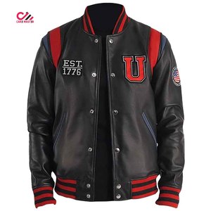 แจ็คเก็ตวาร์ซิตี้ขนสัตว์ผู้ชายขายดีที่สุด ผ้าฝ้าย 100% ติดกระดุม สไตล์ Letterman สำหรับฤดูหนาว - Product Image 3