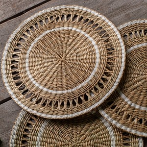 Wholesale Round Seagrass Placemat Handmade Bohemian Style Natural Woven Table <b>Mats</b> Made in Vietnam - Product Image 4