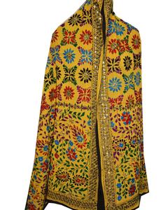 Pañuelos Dupatta Phulkari de Colores Brillantes Bordados a Mano, Pañuelos Hechos a Mano, Dupatta Ligera India, Regalo de Boda India - Product Image 2