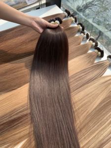 ผมต่อจากเวียดนามแท้ ยี่ห้อ NASA HAIR VIETNAM แบบเคราติน  หนา/ปลายผมหนา  มีทุกสี บรรจุภัณฑ์อย่างดี - Product Image 1