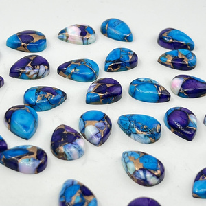 Piedra preciosa suelta de turquesa cobre violeta rara en forma de pera para la fabricación de joyas - Product Image 4