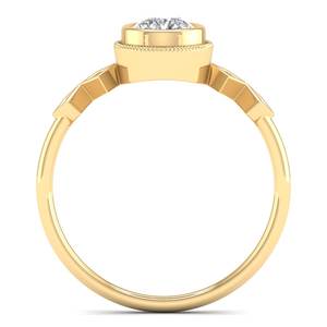 Anillos de Compromiso Solitarios de Diamantes Cultivados en Laboratorio CVD HPHT de Oro Sólido de 14K Personalizados REYES, Accesorios para Mujer, Joyería Fina - Product Image 4