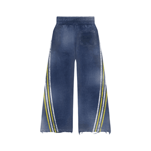 Pantalon de survêtement évasé personnalisé en coton premium, coupe ample, jambe large, style streetwear décontracté, fournisseur en gros - Product Image 5