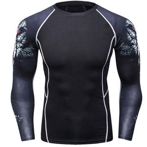 Custom Compression Long Sleeve Rash Guard for Men – MMA-Inspired <b>Performance</b> <b>Wear</b> - Product Image 4