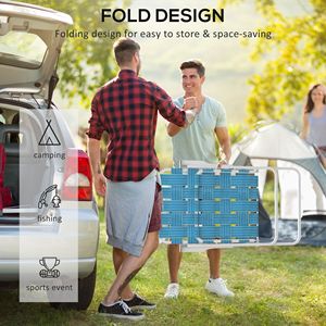 Set di 2 Sedie Pieghevoli Classiche Blu con Braccioli, Sedie Portatili per Campeggio e Giardino per il Massimo Comfort - Product Image 5