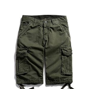 Pantalones Cortos Cargo Personalizados para Hombre, 100% Algodón, Estilo Bermuda, Cintura Media, Cierre de Botones, Estilo Casual, Color Sólido, Bolsillos, Transpirables - Product Image 2