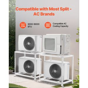 Supporti e Piedini Antivibrazioni per Unità Mini Split da 9000-18000 BTU, per Condizionatori Senza Condotto/Pompe di Calore - Product Image 6