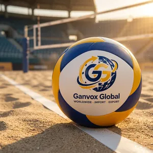Balón de Voleibol de Cuero PU Premium, Talla 5, Cosido a Máquina, Impermeable, Alta Retención de Aire, para Entrenamiento y Juego en Cancha, GANVOX GLOBAL - Product Image 1