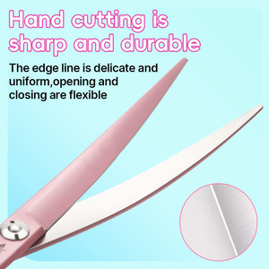 Grooming <b>Curved</b> <b>Scissors</b> Blunt Edge Double Hook Pet Hair Cutting <b>Scissor</b> Animal Hair Cutting <b>Scissor</b> for Salon - Product Image 3