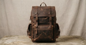Durable Custom Genuine Leather Backpack Mens Laptop Bag Luxury Travel <b>Rucksack</b> Waterproof Real Leather Daypack LBK-0132 - Product Image 3