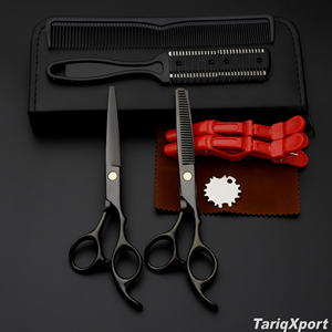 Tijeras Profesionales para Adelgazar el Cabello, Hoja de Acero Inoxidable, 26 Dientes, para Diestros, Mango Largo, Uso en Salón - Product Image 5
