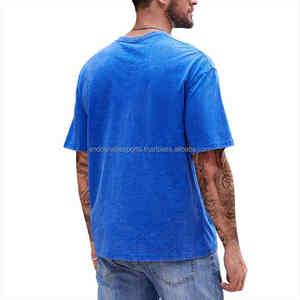 T-shirt personnalisé épais délavé à l'acide T-shirts surdimensionnés pour hommes T-shirts vintage délavés à l'acide en coton de haute qualité - Product Image 2