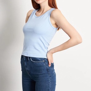 Camiseta de Tirantes Deportiva para Mujer, Estilo Nuevo, 100% Algodón, Ajuste Personalizado, Transpirable, Verano, Regular, de Alta Calidad y Superventas - Product Image 5