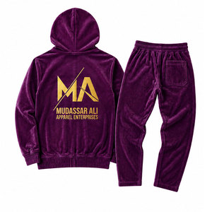 ชุดวอร์มมีฮู้ด Mudassar Ali Apparel Enterprises ผลิตจากโพลีเอสเตอร์ 100% หนัก 350 กรัมต่อตารางเมตร ซิปยาวเต็มตัว กระเป๋าหน้า - Product Image 2