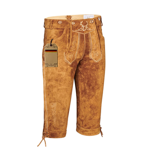 กางเกงขาสั้นหนังปักลายสำหรับผู้ชายกางเกงขาสั้นหนัง Oktoberfest ดั้งเดิม - Product Image 3