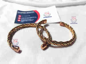 Brazalete de Cobre con Eslabones Metálicos de Diseño Elegante, Accesorio de Moda Ideal para Meditación, Concentración y Rejuvenecimiento de la Piel, Nueva Joyería - Product Image 5