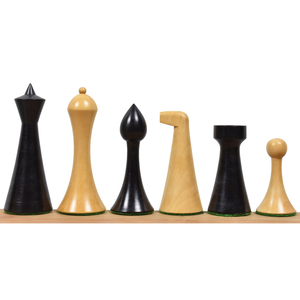 Wholsale Herman Ohme Minimalist <b>Chess</b> Set - <b>Chess</b> <b>Pieces</b> Only- Weighted Ebonised Boxwood - Product Image 4
